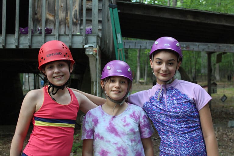 A Small Girl Group in Summer Camp