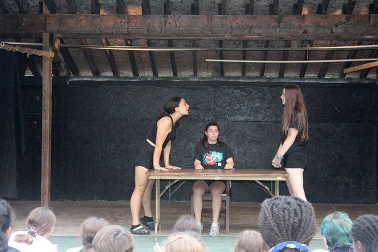 Girls debate in Summer Camp